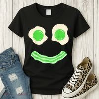 Green Eggs Ham Smile Face St Patrick's Day Women's T-Shirt thumb 3