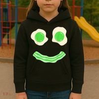 Green Eggs Ham Smile Face St Patrick's Day Kids Hoodie thumb 3