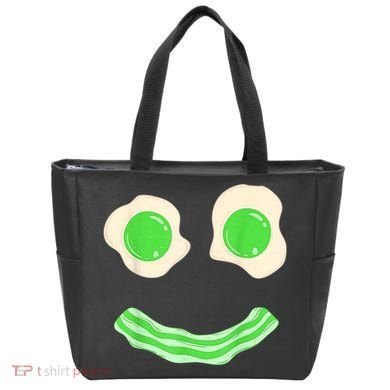 Green Eggs Ham Smile Face St Patrick's Day Tote Bag