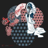 Geisha Fan Parasol Abstract Women's Sweatshirt thumb 2