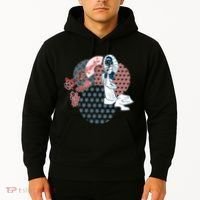 Geisha Fan Parasol Abstract Hoodie thumb 2
