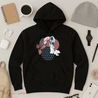 Geisha Fan Parasol Abstract Hoodie thumb 3