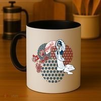 Geisha Fan Parasol Abstract Coffee Mug thumb 4