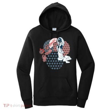 Geisha Fan Parasol Abstract Women's Hoodie