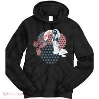 Geisha Fan Parasol Abstract Tie Dye Hoodie thumb 0