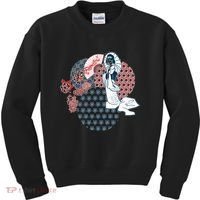 Geisha Fan Parasol Abstract Kids Sweatshirt thumb 0
