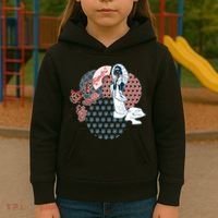 Geisha Fan Parasol Abstract Kids Hoodie thumb 3