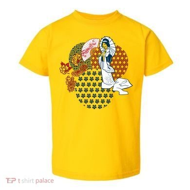 Geisha Fan Parasol Abstract Toddler T-Shirt