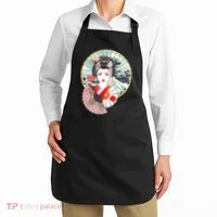 Geisha Great Wave Frame Fans Apron thumb 2