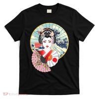 Geisha Great Wave Frame Fans T-Shirt thumb 0