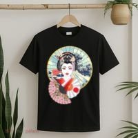 Geisha Great Wave Frame Fans T-Shirt thumb 2