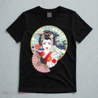 Geisha Great Wave Frame Fans T-Shirt thumb 5