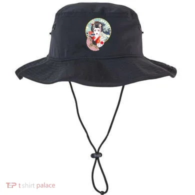 Geisha Great Wave Frame Fans Bucket Hat