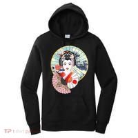 Geisha Great Wave Frame Fans Women's Hoodie thumb 0