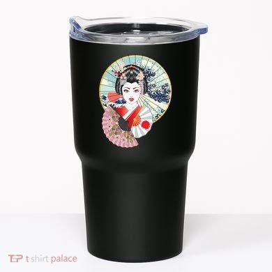 Geisha Great Wave Frame Fans Tumbler