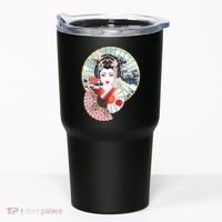 Geisha Great Wave Frame Fans Tumbler thumb 0