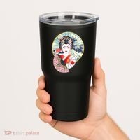 Geisha Great Wave Frame Fans Tumbler thumb 2