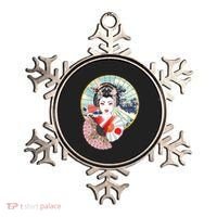 Geisha Great Wave Frame Fans Ornament thumb 0