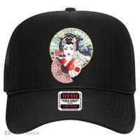 Geisha Great Wave Frame Fans Hat thumb 0