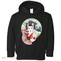 Geisha Great Wave Frame Fans Toddler Hoodie thumb 0