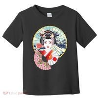 Geisha Great Wave Frame Fans Toddler T-Shirt thumb 0