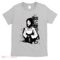 Geisha Japanese Script Greyscale T-Shirt thumb 0