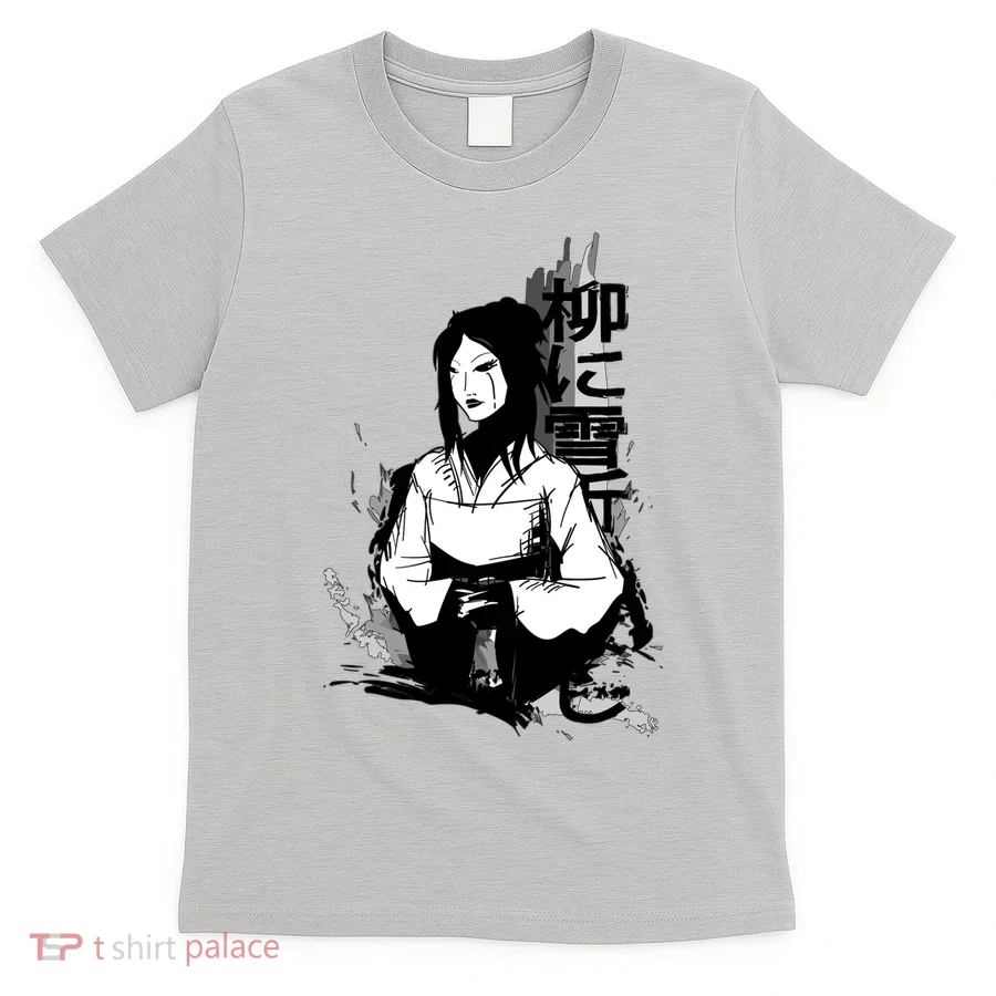 Geisha Japanese Script Greyscale T-Shirt