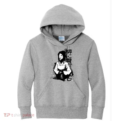 Geisha Japanese Script Greyscale Kids Hoodie