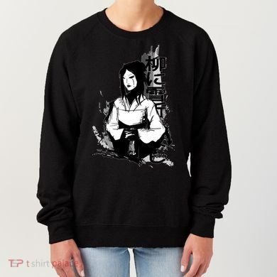 Geisha Japanese Script Greyscale Women's Sweatshirt