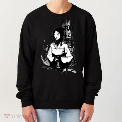 Geisha Japanese Script Greyscale Women's Sweatshirt