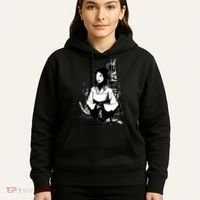 Geisha Japanese Script Greyscale Hoodie thumb 5
