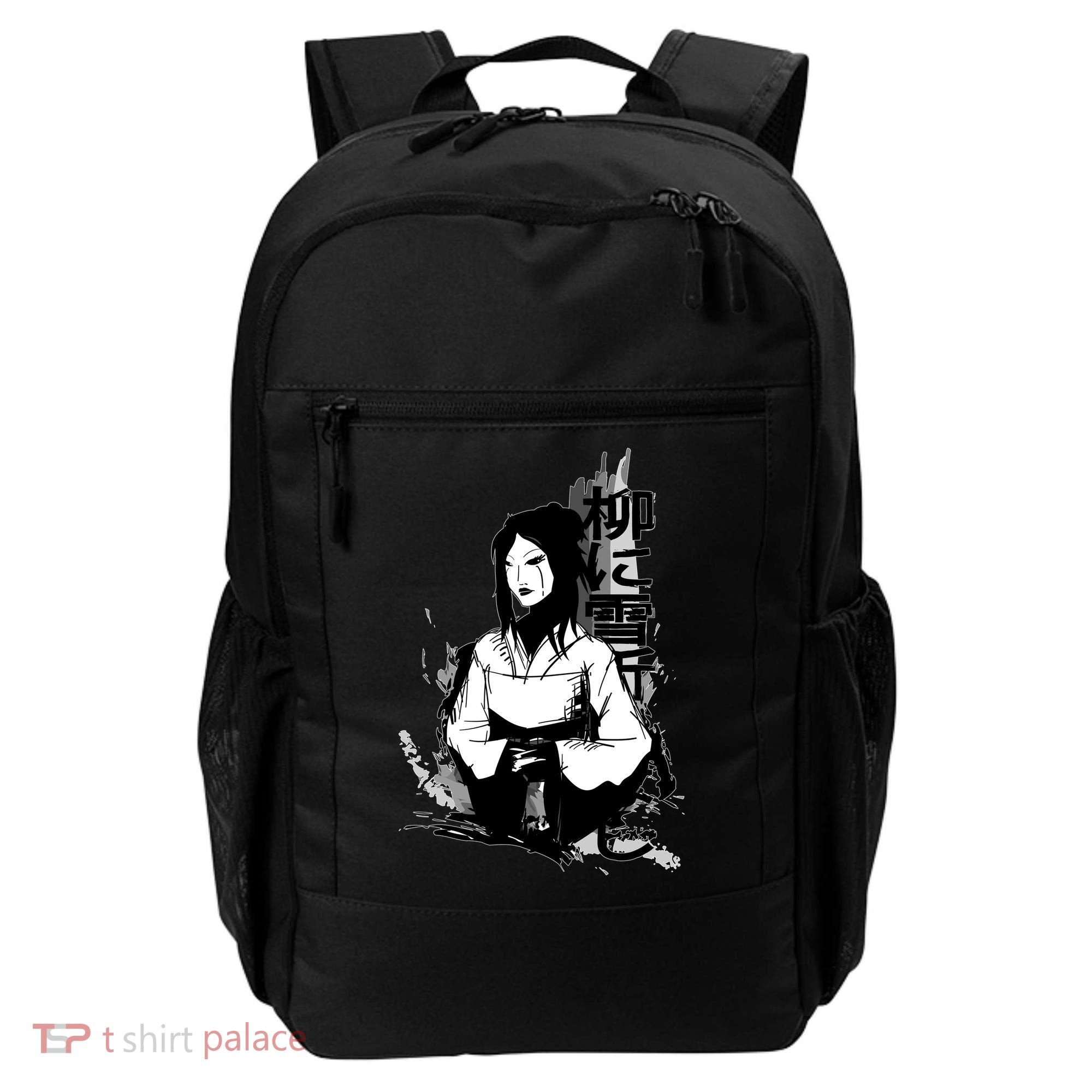 Geisha Japanese Script Greyscale Backpack