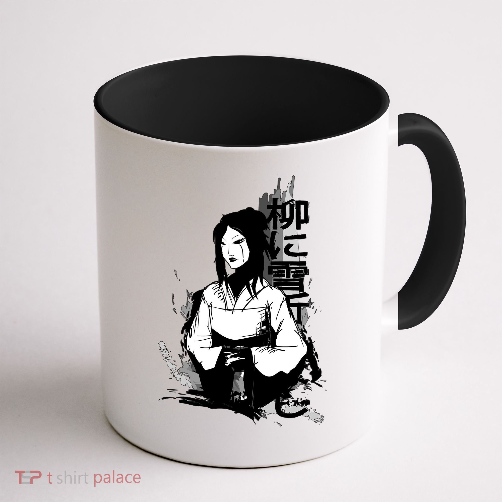 Geisha Japanese Script Greyscale Coffee Mug