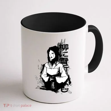 Geisha Japanese Script Greyscale Coffee Mug back