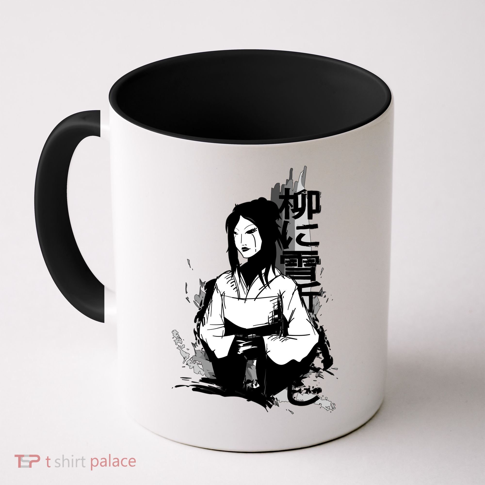 Geisha Japanese Script Greyscale Coffee Mug