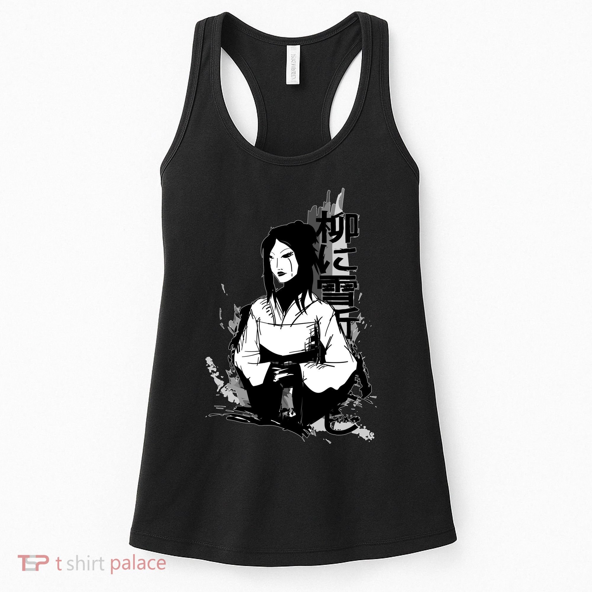 Geisha Japanese Script Greyscale Women's Tank Top