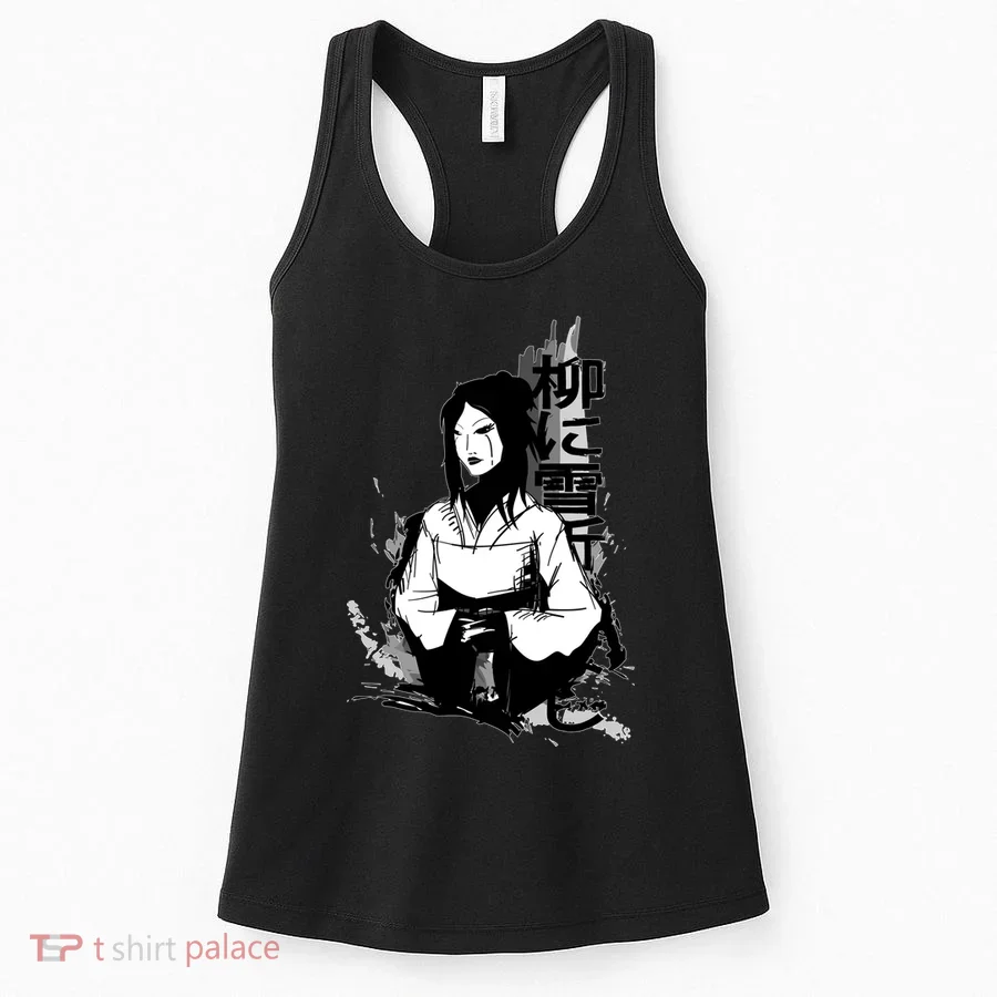 Geisha Japanese Script Greyscale Women's Tank Top