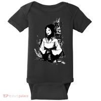 Geisha Japanese Script Greyscale Baby Bodysuit thumb 0