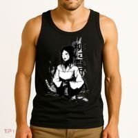 Geisha Japanese Script Greyscale Tank Top thumb 3