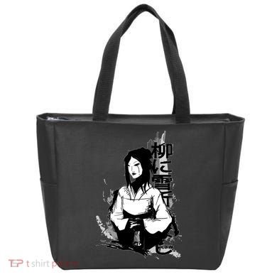 Geisha Japanese Script Greyscale Tote Bag