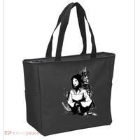 Geisha Japanese Script Greyscale Tote Bag thumb 2