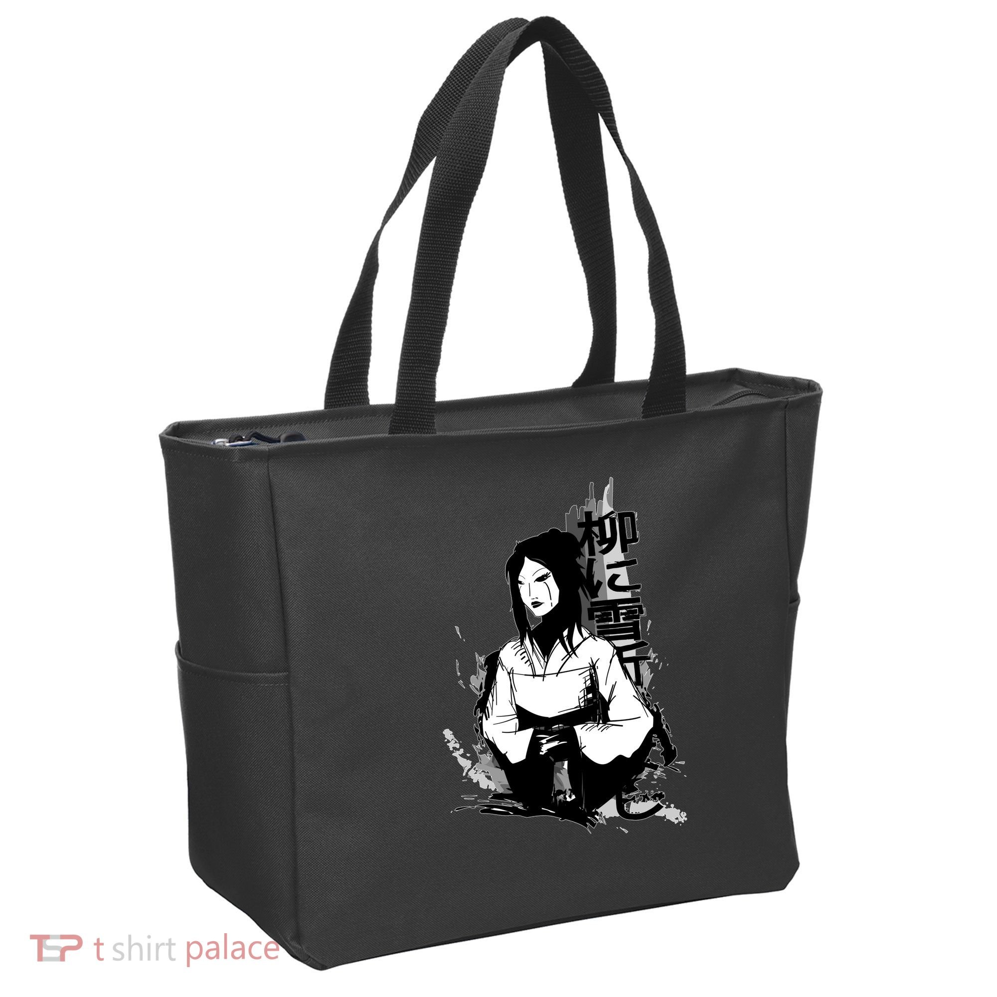 Geisha Japanese Script Greyscale Tote Bag