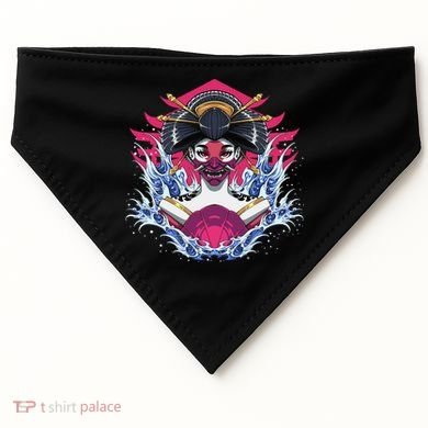 Geishia Ninja Mask Japanese Art USA-Made Doggie Bandana