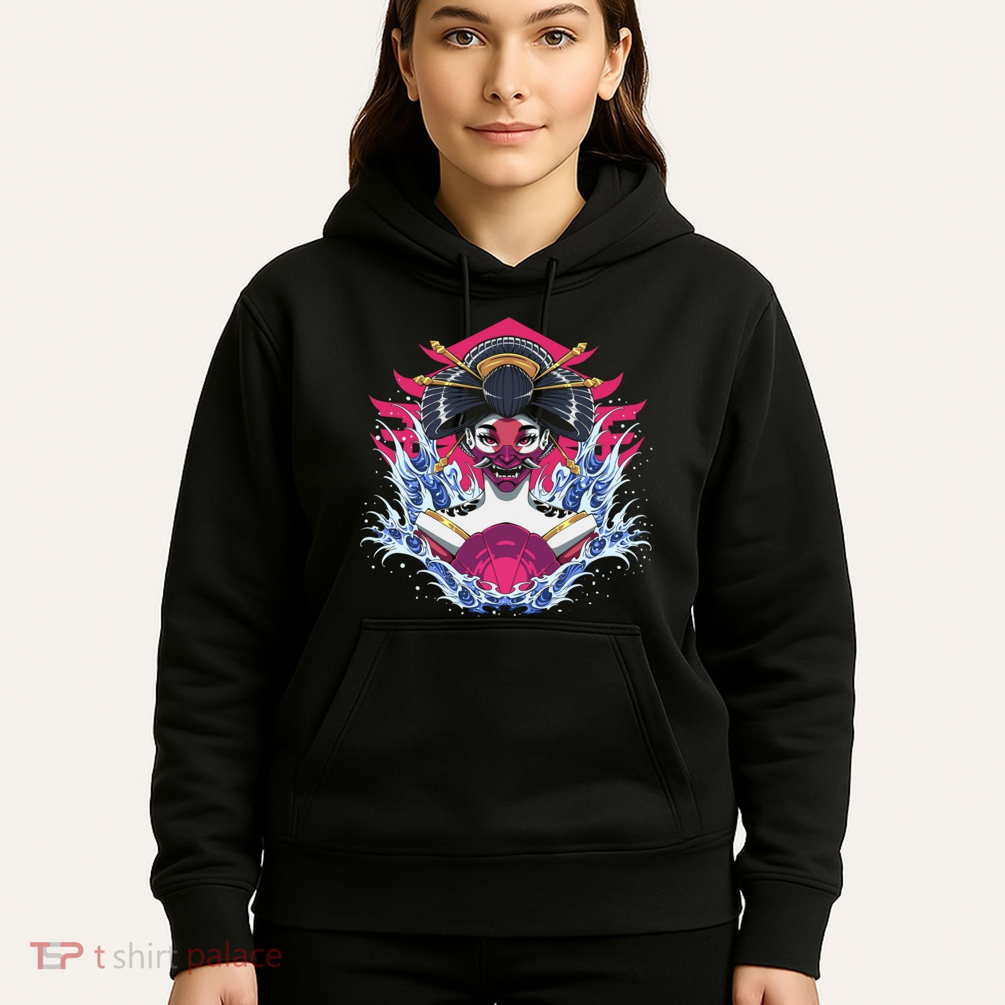 Geishia Ninja Mask Japanese Art Hoodie