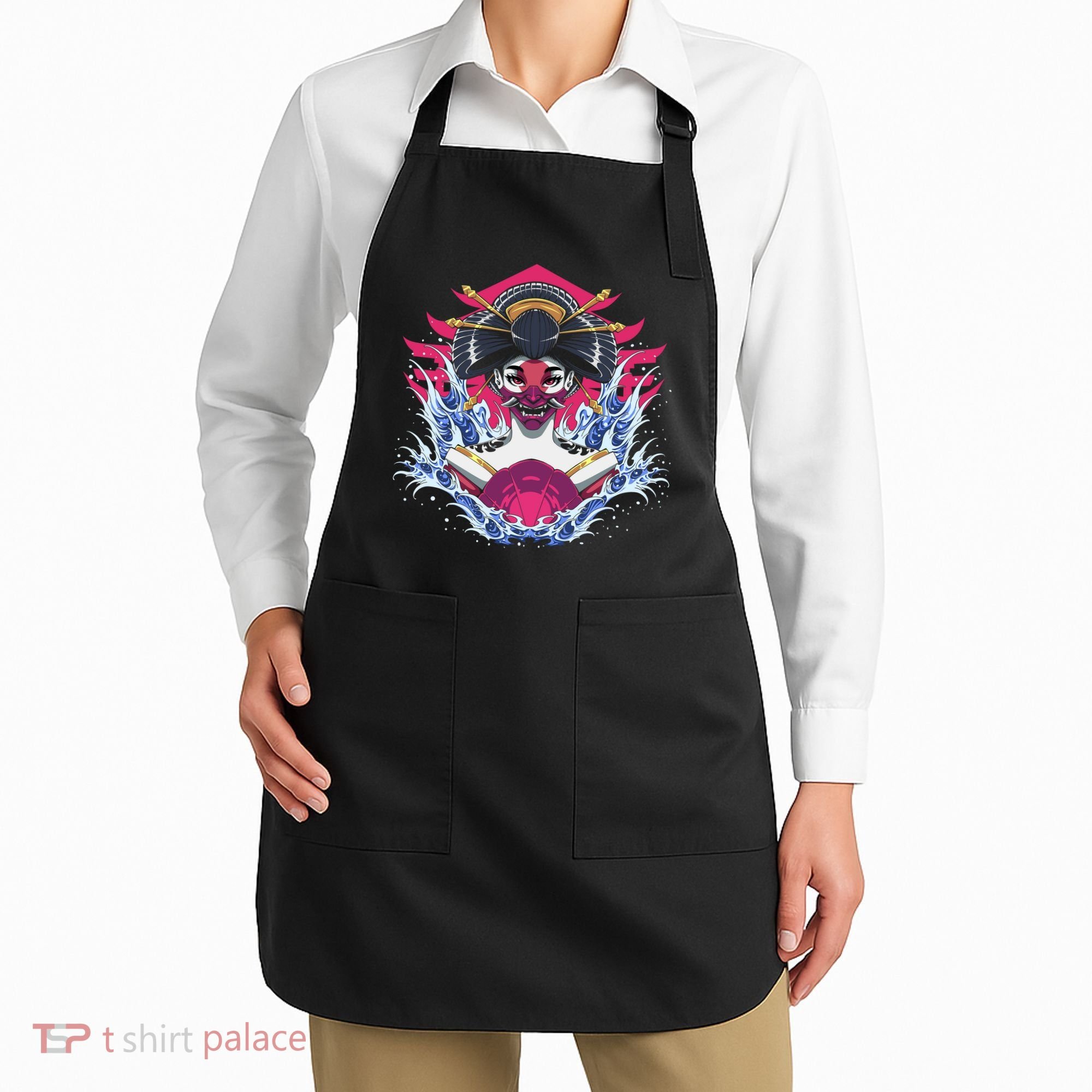 Geishia Ninja Mask Japanese Art Apron