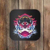 Geishia Ninja Mask Japanese Art Coaster thumb 0