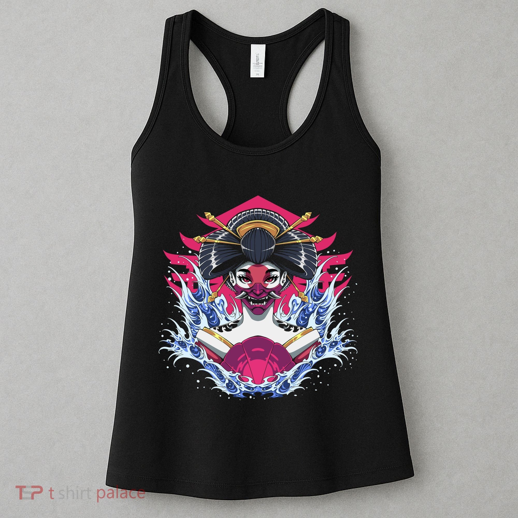Geishia Ninja Mask Japanese Art Women's Tank Top
