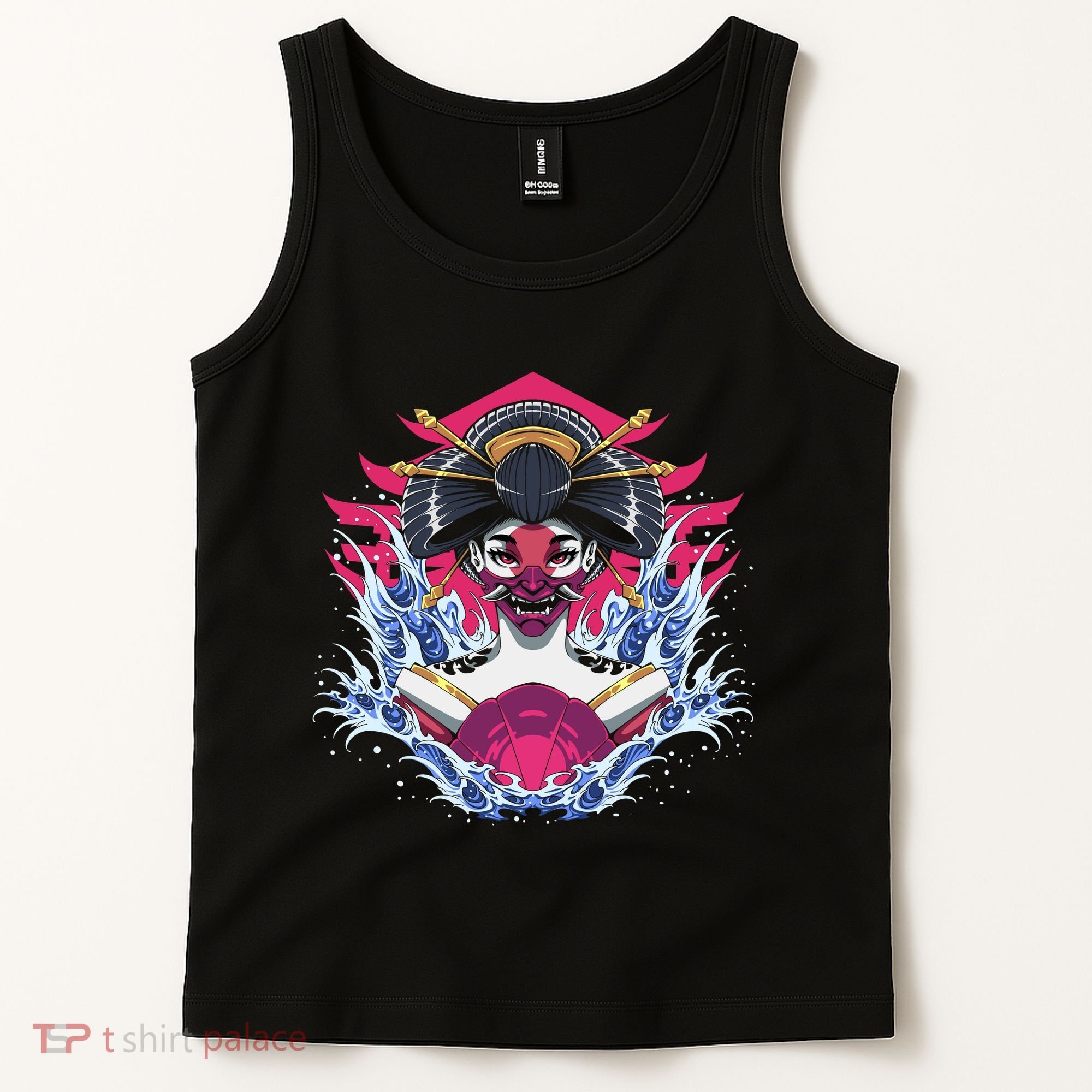 Geishia Ninja Mask Japanese Art Tank Top