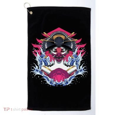 Geishia Ninja Mask Japanese Art Golf Towel