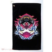 Geishia Ninja Mask Japanese Art Golf Towel thumb 0